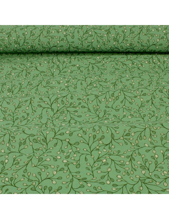 Tissu demi panama cynorrhodon vert