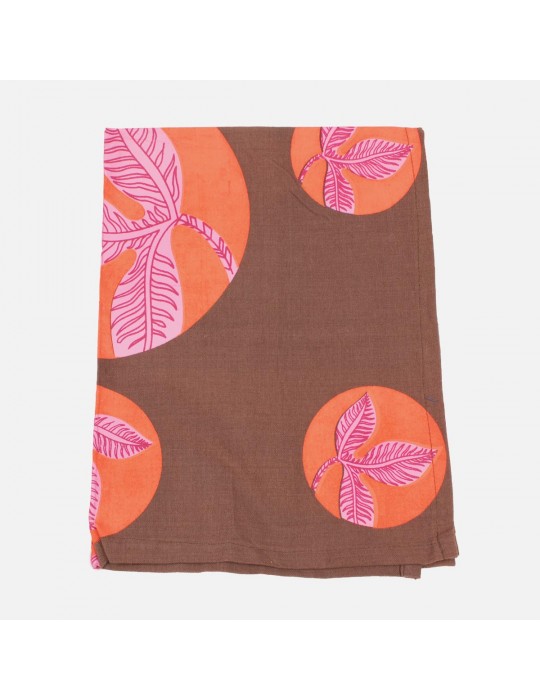 Torchon 100 % coton 45 x 70 cm marron/orange