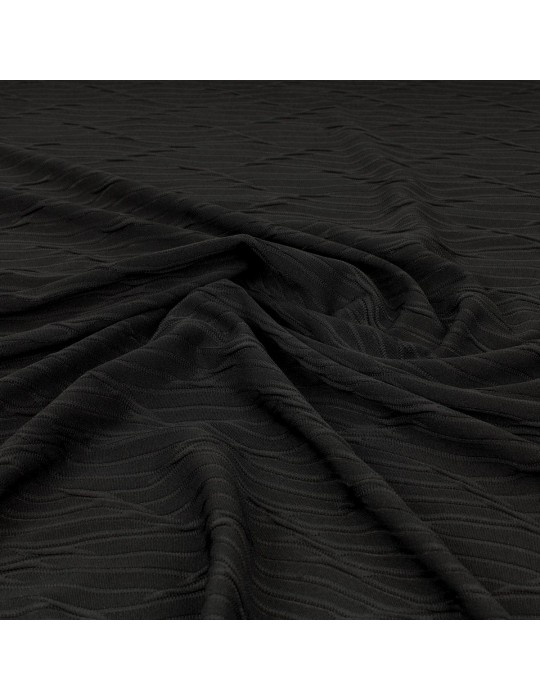 Tissu jersey wave noir