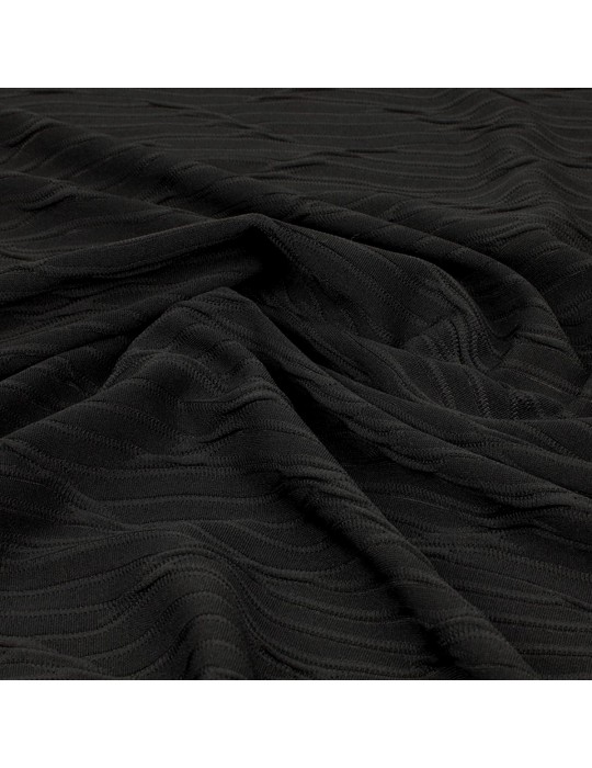 Tissu jersey wave noir