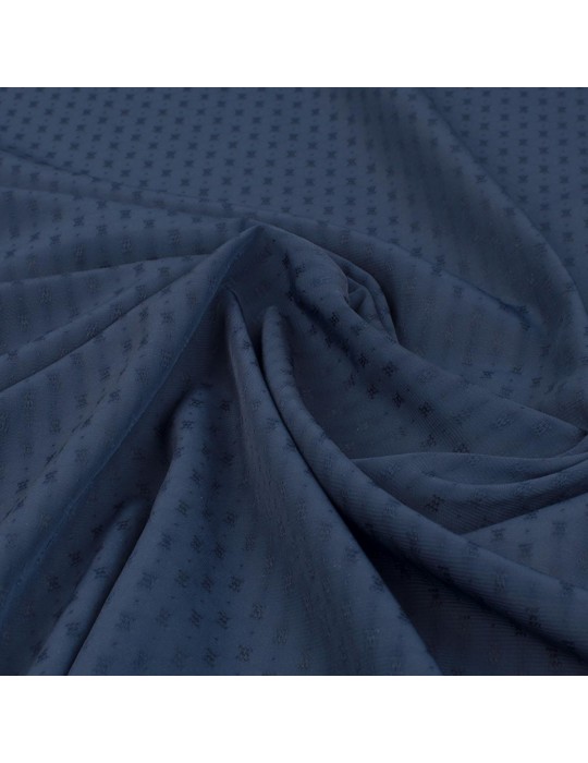 Tissu polyester géométrique marine