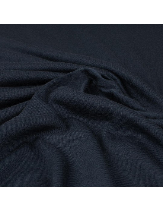 Tissu jersey uni bleu navy