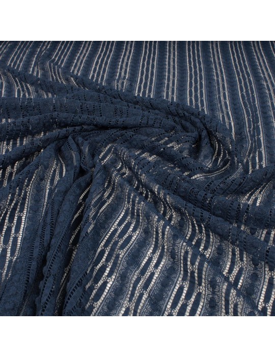 Tissu dentelle navy