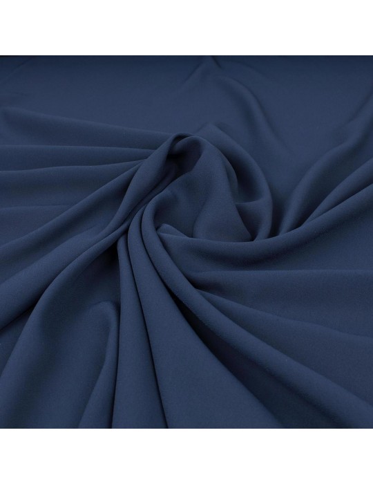 Tissu crêpe uni bleu marine