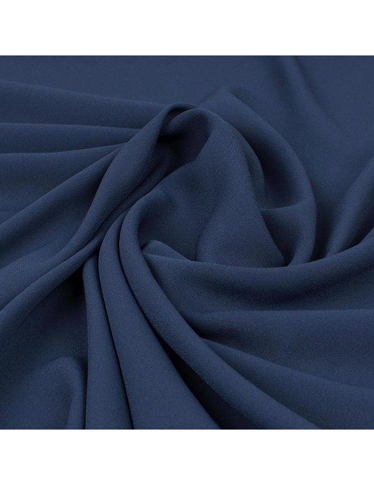 Tissu crêpe uni bleu marine