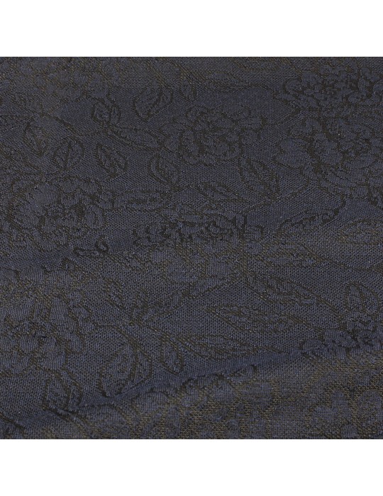 Tissu jersey fleurs navy