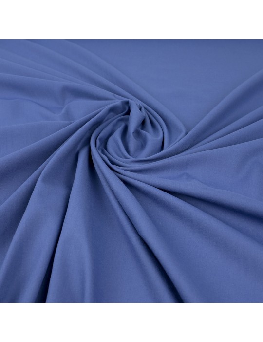 Tissu voile coton/polyester bleu