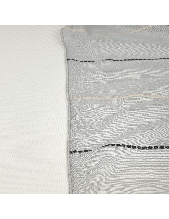 Voilage étamine 320 cm gris