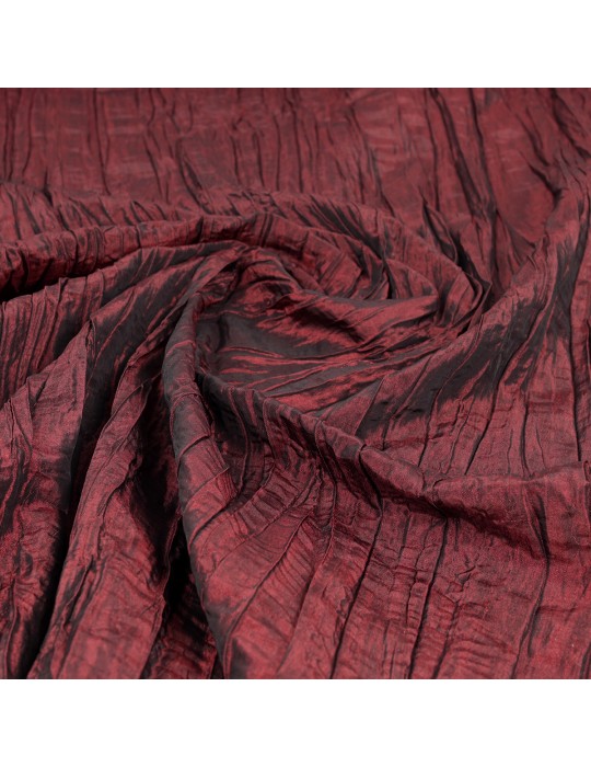 Tissu taffetas froissé rouge