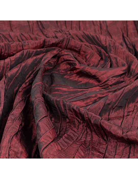Tissu taffetas froissé rouge