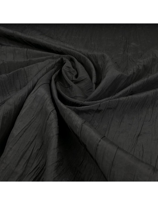 Tissu taffetas froissé noir