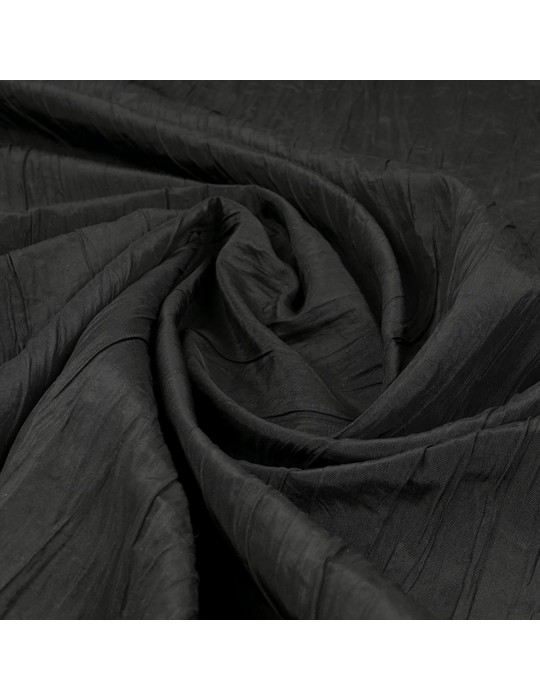 Tissu taffetas froissé noir