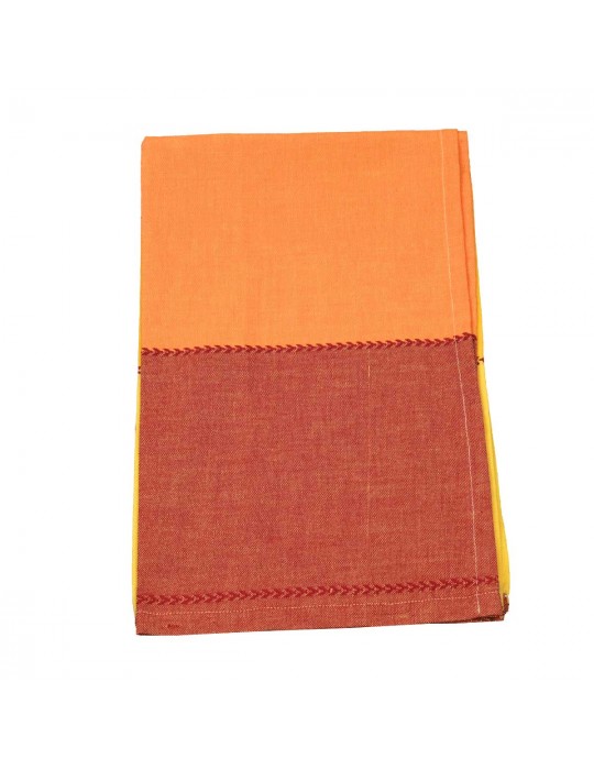 Torchon 100 % coton 45 x 70 cm jaune/orange