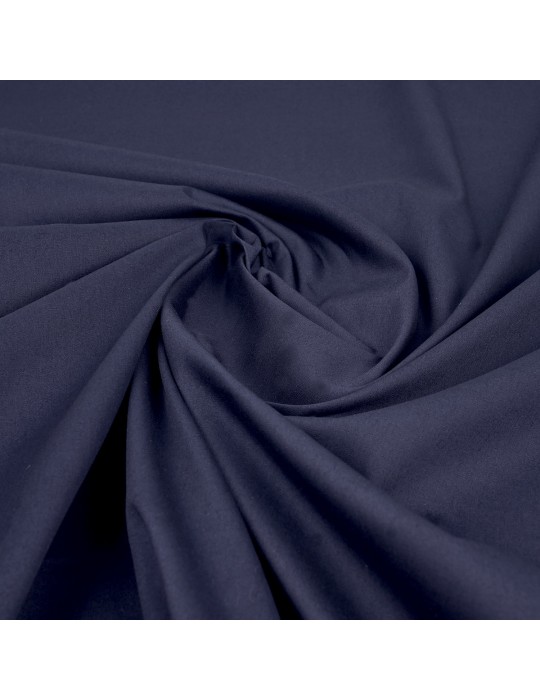 Tissu popeline bleu marine
