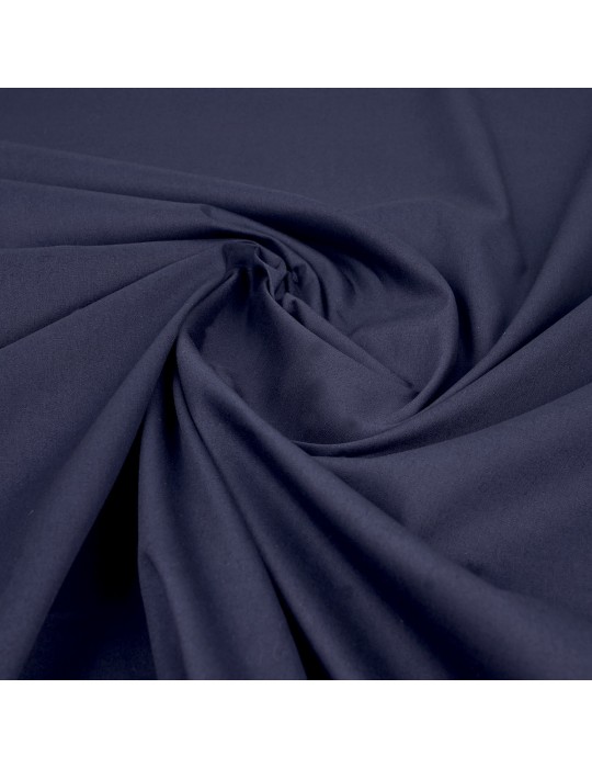 Tissu popeline bleu marine
