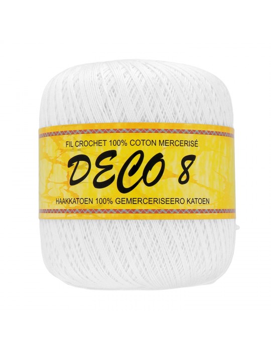 Pelote fil crochet blanc