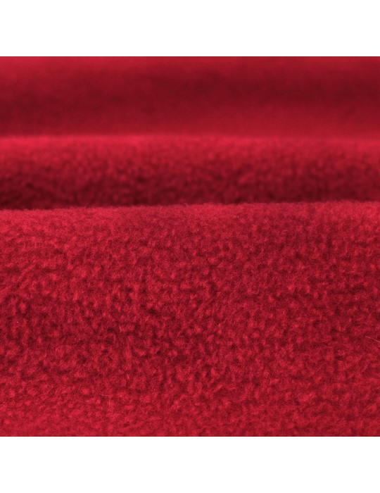 Tissu polaire anti feutrage uni rouge