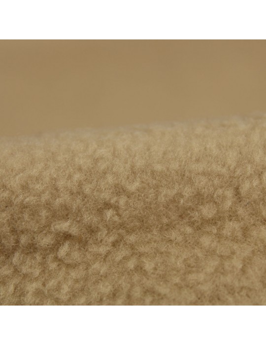 Tissu polaire anti feutrage uni beige