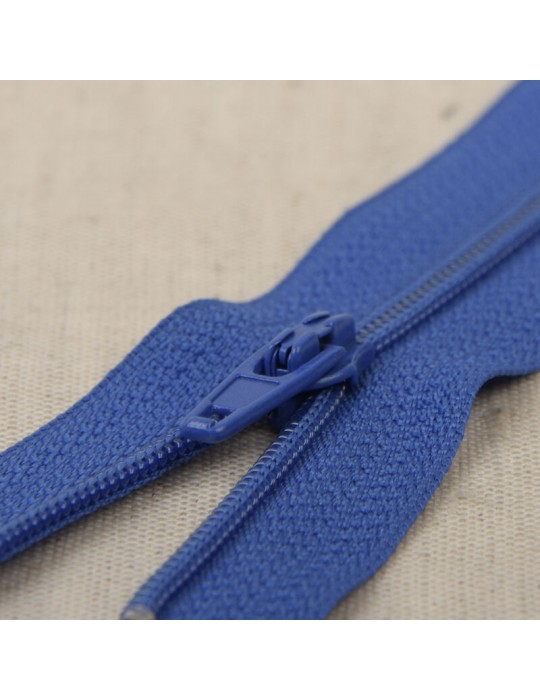 Fermeture fine polyester 20 cm bleu