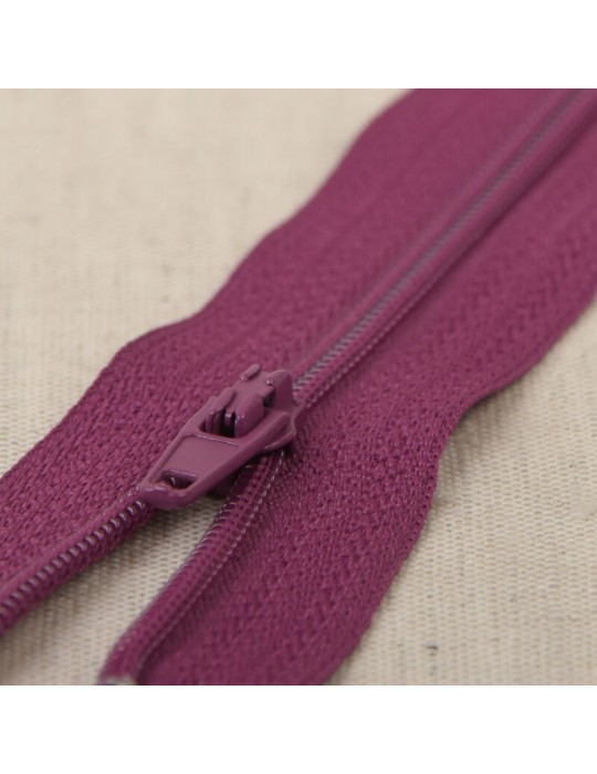 Fermeture fine polyester 20 cm violet