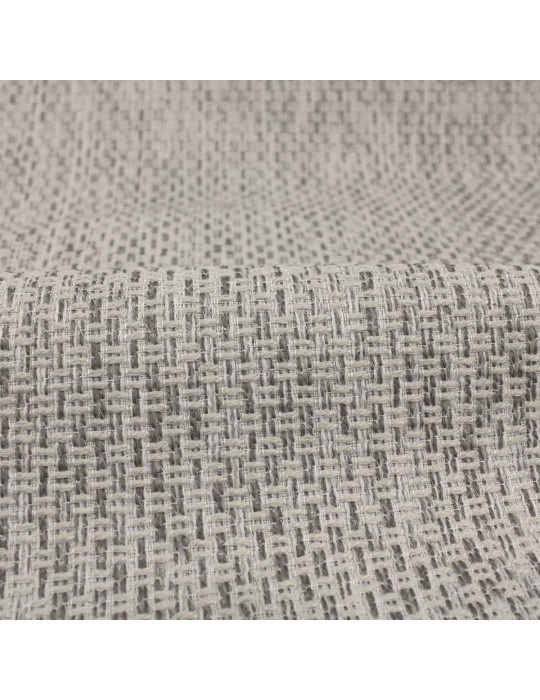 Tissu reps gris blanc