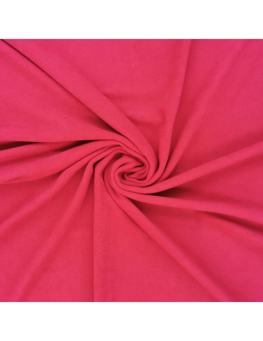 Tissu polaire uni rouge