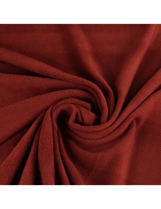 Tissu polaire uni rouge