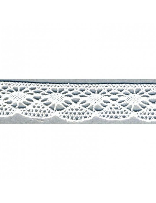 Dentelle coton 17 mm blanc