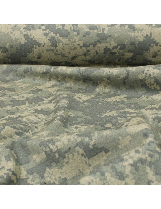 Tissu lainage camouflage numérique gris / vert