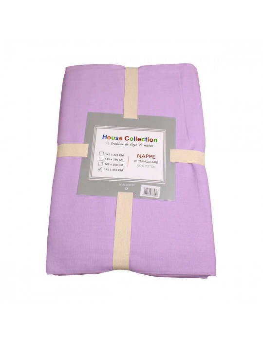 Nappe rectangulaire 145 x 450 cm violet clair