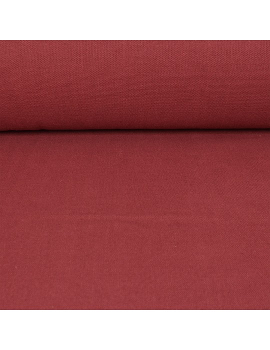 Tissu teint coton uni rouge