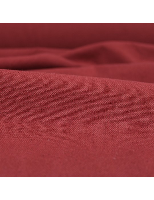 Tissu teint coton uni rouge