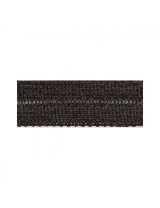 Tresse pré-pliée 3 cm marron