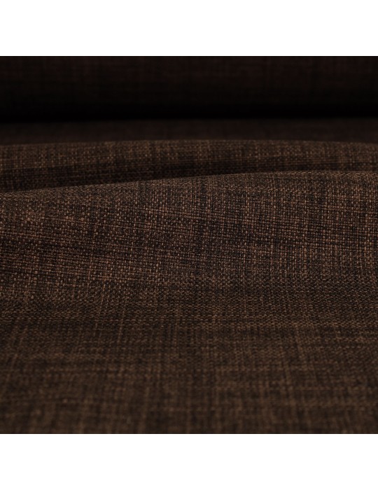 Tissu reps fin uni 100 % polyester 140 cm marron